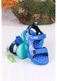 Resim Vicco 332.p25y.255 Felipe Saks Mavi Rahat Esnek Işıklı Erkek Çocuk Sandalet Saks 