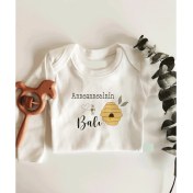 Resim Limon Anneannesinin Balı Uzun Kol Çıtçıtlı Organik Bebek Body 