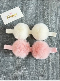 Resim pempem bandana kız bebek ponpon bandana set 