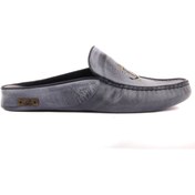 Resim Sail Lakers - Gri Deri Marine Erkek Ev Terliği 110-547-X 
