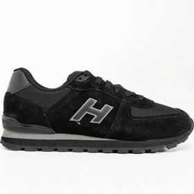 Resim Hammer Jack Peru Hakiki Deri Siyah-füme Erkek Spor Ayakkabı 