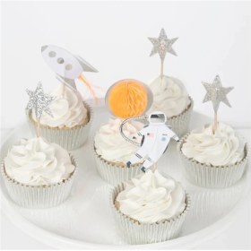 Resim Meri Meri - Space Cupcake Kit - Uzay Cupcake Kiti -24LÜ 