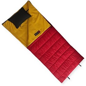 Resim Naturecamp Oga 200 Plus -5 Derece Birleşebilir Yastıklı Kırmızı Uyku Tulumu 