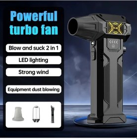 Resim Xuweiwei Type A Multifonksiyonel Portatif Turbo Fan Seti Ufleme Emme Kombi Kurutucu Sac Kurutma 260000mah Yuksek Basinc 220w Fircasiz Motor Dahili Pil Yaprak Ufleme Bbq Aleti 
