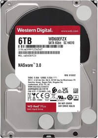 Resim Wd 6TB WD Red Plus NAS Internal Hard Drive HDD - 5640 RPM, SATA 128 MB WD60EFZX Harddisk Western Digital