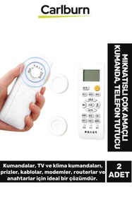 Resim Carlburn Pratik Yapışkanlı Kolay Monte Duvar Sabitleme Mıknatıslı Çok Amaçlı Kumanda Telefon Tutucu 2 ADET 