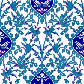 Resim Kütahya Çini Yapı Tasarım AC42 20X20 cm 4 Adet Çini Karo 