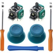 Resim Drak Green-jcd Xbox One Serisi Sx Denetleyici 3d Analog Sensör Modülü Rocker Joystick W Thumbstick Kapağı T8 T6 To 