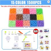 Resim 15 Renkli/15 Izgara 1500 Adet Su Dumanı Sihirli Boncuk Dolumu, Rastgele Renkler, Düz Renk Boncuklar, Şeker Renkli Su Yapışkan Boncuk Dolumu, Araçlar, Kutu, Tek Dolum, Daha Fazla Olası Yarattığınız İçin 