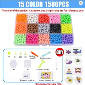 Resim 15 Renkli/15 Izgara 1500 Adet Su Dumanı Sihirli Boncuk Dolumu, Rastgele Renkler, Düz Renk Boncuklar, Şeker Renkli Su Yapışkan Boncuk Dolumu, Araçlar, Kutu, Tek Dolum, Daha Fazla Olası Yarattığınız İçin 