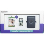 Resim Fujifilm Instax mini Link 2 Mavi Akıllı Telefon Yazıcısı +INSTAX Pal +10' lu film Bundle Box 