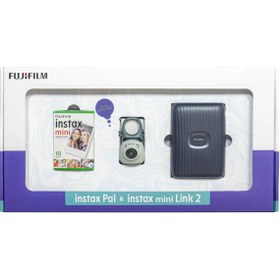 Resim Fujifilm Instax mini Link 2 Mavi Akıllı Telefon Yazıcısı +INSTAX Pal +10' lu film Bundle Box 