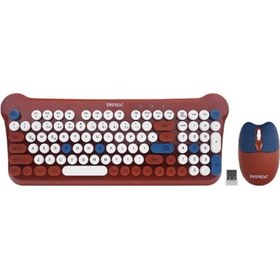 Resim Everest Km-6244 Bunny Renkli Tuşlu Kahverengi 2.4 Ghz + Bt Kablosuz Q Multimedia Klavye + Mouse Set Diğer 