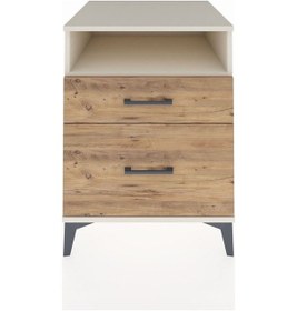 Resim Kronos Komodin Tek Raflı 2 Çekmeceli 60x59x80 Aytaşı-çam Aytaşı 