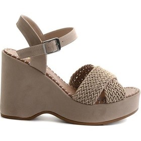 Resim Bej Kadın Dolgu Topuklu Ayakkabı K05688999716 Bej 