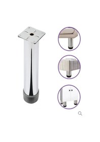 Resim Mobilya Kanepe Baza Koltuk Çekyat Yükseltme Ayağı Tablalı Krom Metal 15 Cm 4 Adet Krom Metal 