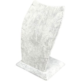 Resim ÖZER KUTU Kolye & Zincir Standı Ayaklı Gri Süet 1.boy (12 Cm ) 