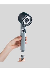 Resim Masaj Uçlu Yüksek Basınçlı Duş Başlığı Spa Etkili Beyaz 