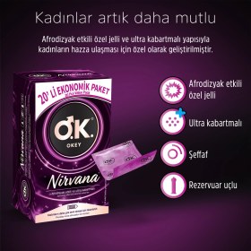 Resim Okey Rötar Prezervatif Geçiktirici Etkili Aromasız 20'li Ekonomik Paket 