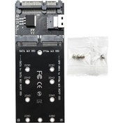 Resim Moveevo Sata M.2 Ssd'yi Sata Nvme Protokolüne Dönüştüren Sff-8654 Adaptör Kartı 2280 Genişletme Aleti 
