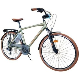 Resim Carraro Elite 704 480h 28 Jant 21 Vites V Fren Metalik Açık Yeşil Kahve Bakır Şehir Bisikleti Yeşil 