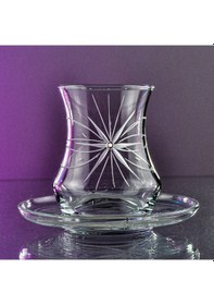 Resim Decocia Afro 6 Kişilik 12 Parça Çay Seti 170cc Mira Desenli Şeffaf 