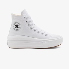 Resim Converse Chuck Taylor All Star Move Platform Hi Kadın Beyaz Sneaker - 568498c Beyaz 