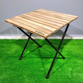 Resim Argeus 54021 Katlanabilir Demir Ayaklı Ahşap Kamp Ve Piknik Masası 