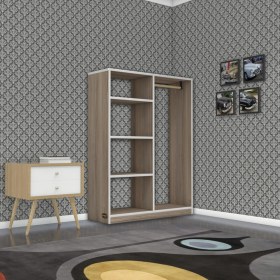 Resim Kenz Life Modern Giysi Dolabı Taci 4 Raflı Suntalam Malzeme ile 120 cm Yükseklik 