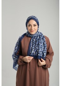 Resim Giverny Lila Desenli Şal Kesik Elyaf Pamuksu Leopar Dijital Baskılı 202125 28 Lila 