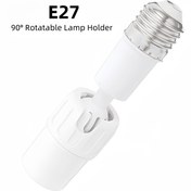 Resim 1/2 adet E27'den E27'ye Lamba Soketi Uzatıcısı Esnek 90 Derece Dönen Işık Ampulü Uzatıcısı Esnek Uzatma Işığı Ayarlanabilir Dönüştürücü Ev Aydınlatması için 