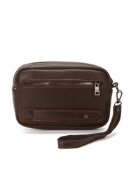 Resim Newish Polo Erkek El Askılı Portföy Clutch El Çantası new256 - Kahverengi 