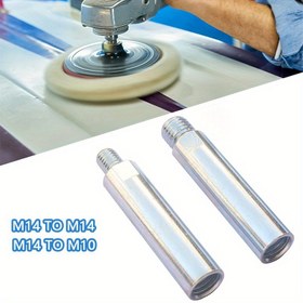 Resim M14'ten M10'a Açı Taşlama Makinesi Adaptörü - 80mm Çelik Mil Uzatma Çubuğu, Parlatma Araçları için Dayanıklı Konu Dönüştürme Kiti 