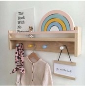 Resim Lina Ahşap Diyarı Çocuk Odası Ahşap Kitaplık Pudra Pembe Montessori Kitaplık 