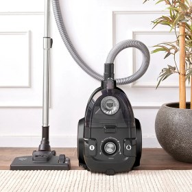 Resim Karaca Vantuz High Force F2 Matte Black Silver Elektrikli Süpürge Turbo Fırçalı 899 Watt 