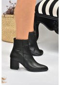 Resim Fox Shoes Siyah Kalın Topuklu Kadın Bot L251089309 