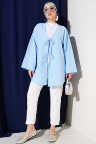 Resim VOLT CLOTHİNG Çift Bağcıklı Poplin Kimono 