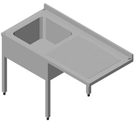 Resim Öztiryakiler Bulaşık Makinası Üstü Evyeli Tezgah 1G/1D Sağ 140x70 CM 