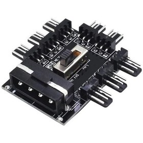 Resim Primex Px 4336 3 Pin Girişli 8 Port Fan Çoklayıcı Kart 