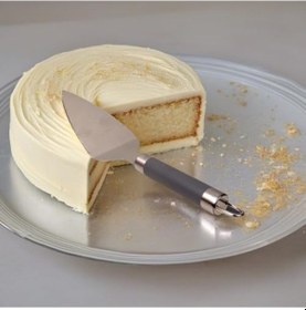 Resim Paslanmaz Çelik Silikon Saplı Pasta Spatulası Ve Kek Servis Kaşığı Paslanmaz Çelik Pasta Spatulası Ve Kek Servis Kaşığı Şık Ve Fonksiyonel Sunum Aracı Ahşap 