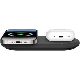 Resim Belkin Boostcharge Pro Magsafe 2'si 1 Arada Kablosuz Şarj Istasyonu - ‎WIZ021VFBK 