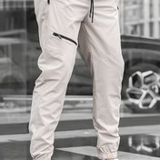 Resim Erkek Rahat Bel İpli Jogger, Fermuarlı Cepli Şık Streç Spor Pantolon 