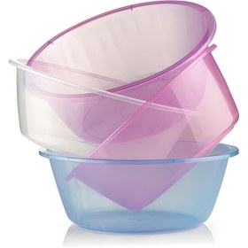 Resim NESS AVM 3 Adet Şeffaf 1.kalite Hamur Leğeni Çok Amaçlı Badya 5 Litre Kapaksız 