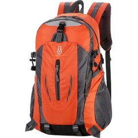 Resim Jeemson 40l Nylon Dışarı Aktivite Sırt Çantası - Su Geçirmez, Ergonomik Tasarım, Bisiklet, Kamp, Dağcılık İçin Turuncu Turuncu 
