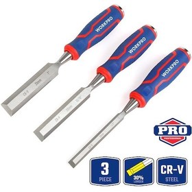 Resim Workpro Wp201301 12-20-25mm Üçlü Profesyonel İskarpela Seti 