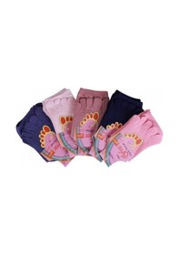 Resim Daren Toe Socks Bayan Parmak Çorap 12 Adet-Standart Pembe 