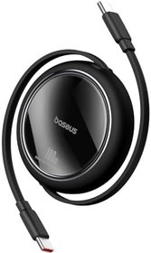 Resim Baseus Free2 Draw Mini Makaralı Type-C to Type-C 100W Kablo 1m.-Siyah 