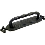 Resim Antika Tarz Dekoratif Pirinç Burgulu Çekme Kol - 205X33 Mm, Oksit 