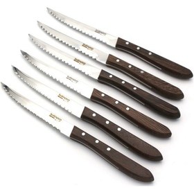 Resim Solingen Steak Bıçağı 12 Lı Set Et Bıçağı 6 Bıçak 6 Çatal Solinge 