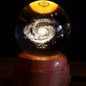 Resim Gezegen Tasarımlı Dönen Masa Lambası 